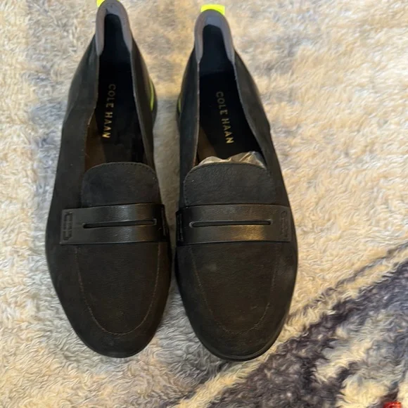 Cole Haan Black Suede Loafers Slip-On Elegance s-l400.jpg main image 3